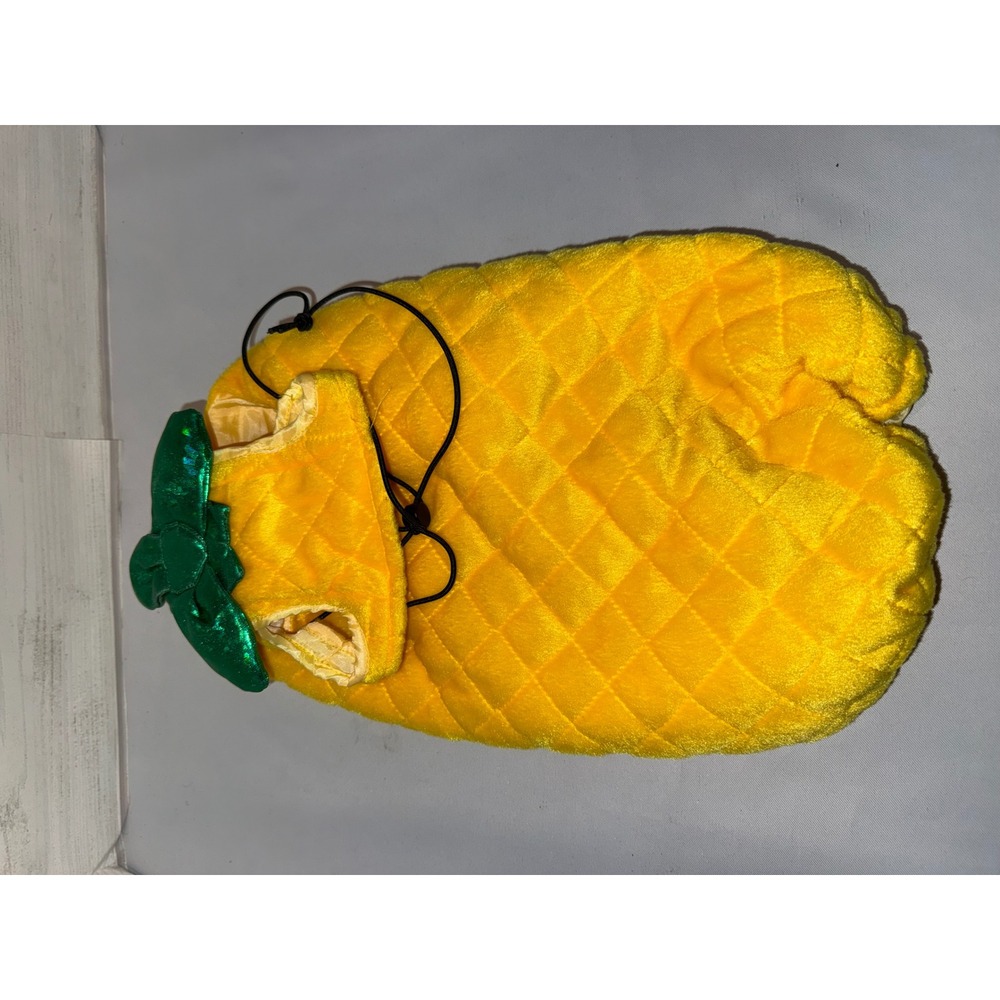 Michaels Pet‎ Pineapple Costume Yellow Quilted Plush 2 Piece Set Size Medium